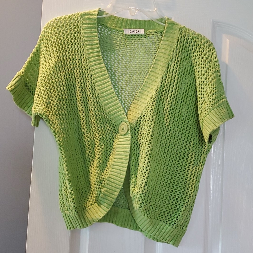 CATO'S LIME GREEN SPRING/SUMMER SHRUG